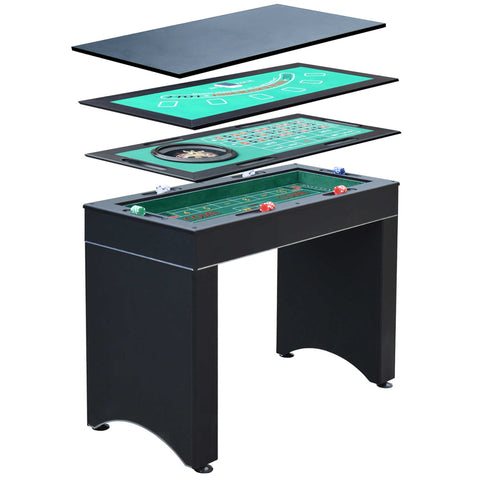 Monte Carlo 48-in Roulette Table 4-in-1 Casino Multi-Game Set - Black Monte Carlo 48-in Roulette Table 4-in-1 Casino Multi-Game Set - Black