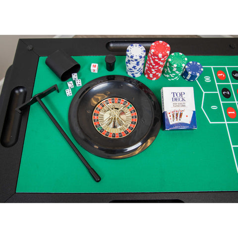Monte Carlo 48-in Roulette Table 4-in-1 Casino Multi-Game Set - Black Monte Carlo 48-in Roulette Table 4-in-1 Casino Multi-Game Set - Black
