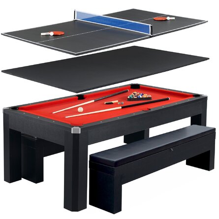 Park Avenue 7ft Pool Table (Non-Slate) W/Dining Top & Benches