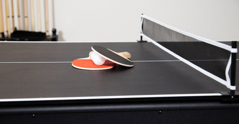 Spartan 6' Pool Table W/Table Tennis Conversion Top (Non-Slate) -Black Finish