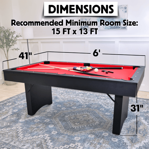 The Ashford 6' Portable Folding Pool Table