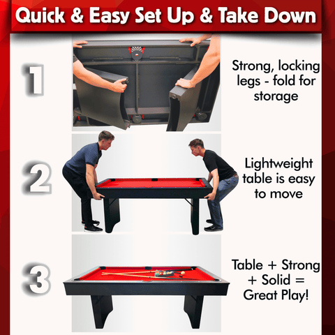 The Ashford 6' Portable Folding Pool Table