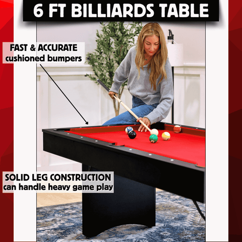 The Ashford 6' Portable Folding Pool Table