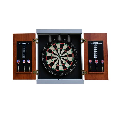 Geneva Bristle Dartboard and Cabinet Set