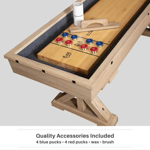 The Rockford 2-Piece 12′ Upstairs/Downstairs Shuffleboard Table