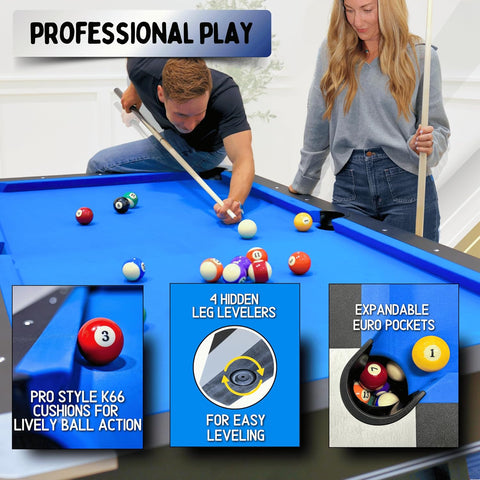 Sports 7' Pool Table with Top