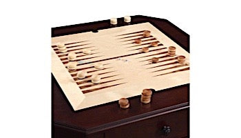 Fortress Chess, Checkers & Backgammon Pedestal Game Table & Chairs Set / Mahogany