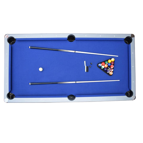 Maverick II 7-ft Pool Table with Table Tennis Top - Black with Blue Felt (Non-Slate)