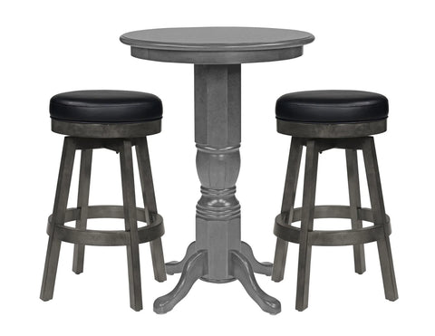 Classic Pub Table Set with 2 Classic Backless Barstools in Shade Finish