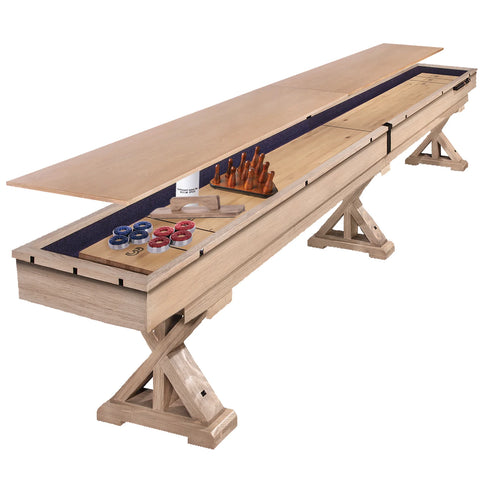 The Rockford 2-Piece 12′ Upstairs/Downstairs Shuffleboard Table