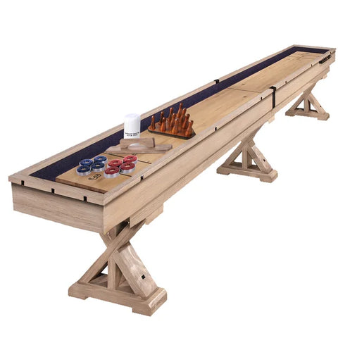 The Rockford 2-Piece 12′ Upstairs/Downstairs Shuffleboard Table