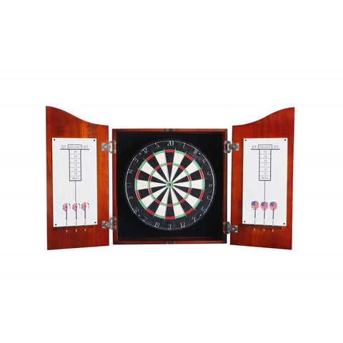 Winchester Solid Wood Dart Cabinet Set - Dark Cherry