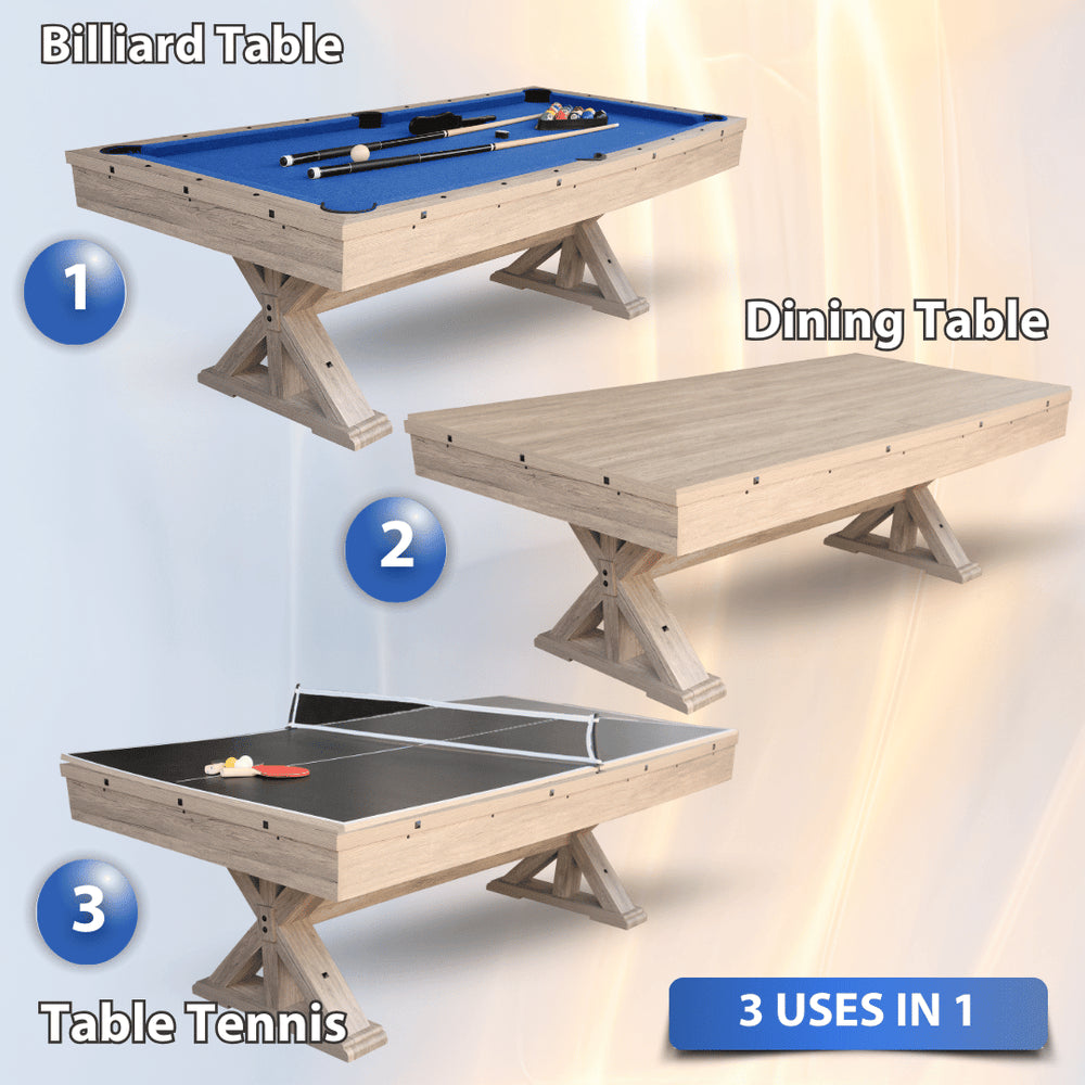 The Rockford" 7' Multi-Game Table - without Benches