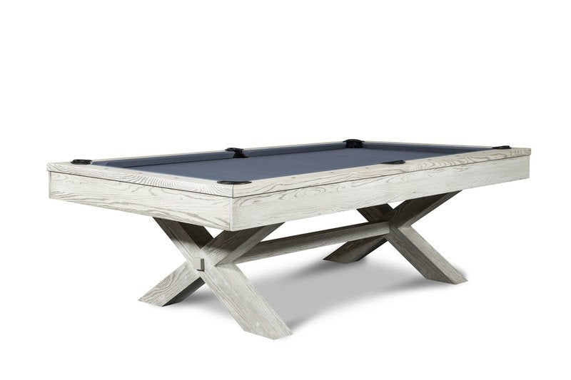 CrissyCross Whitewash 7′ or 8′ Pool Table