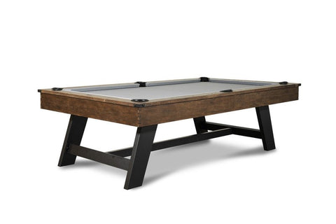 Hunter 7' or 8' Pool Table Brushed Walnut and Metal Legs