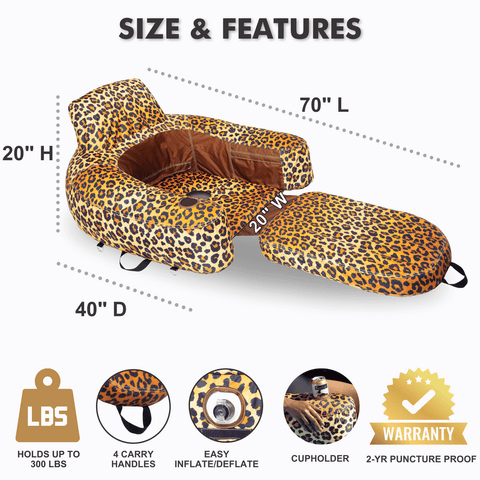 Heavy Duty Nylon Covered Pool Lounger Floats