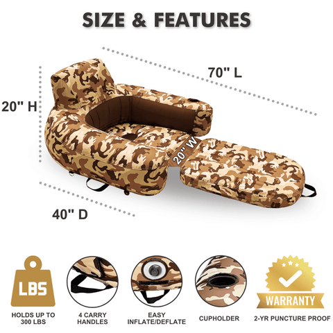 Heavy Duty Nylon Covered Pool Lounger Floats