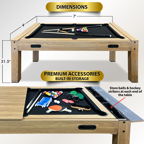 The Transformer 7' 4 in 1 Multi-Game Table