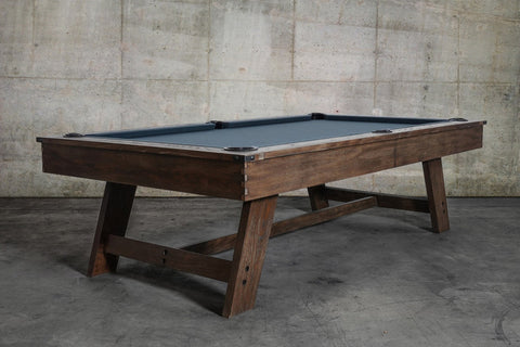Hunter Slate Pool table in Brushed Walnut w/Wood Legs