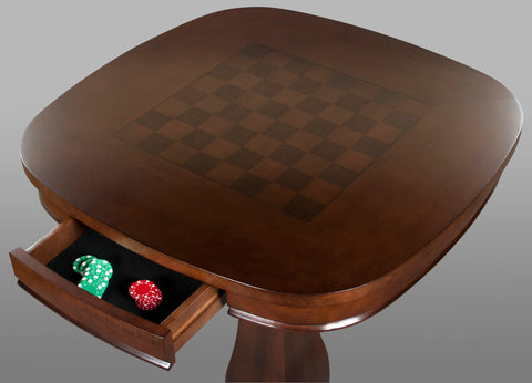 Signature Pub Table with Chess Inlay - Walnut