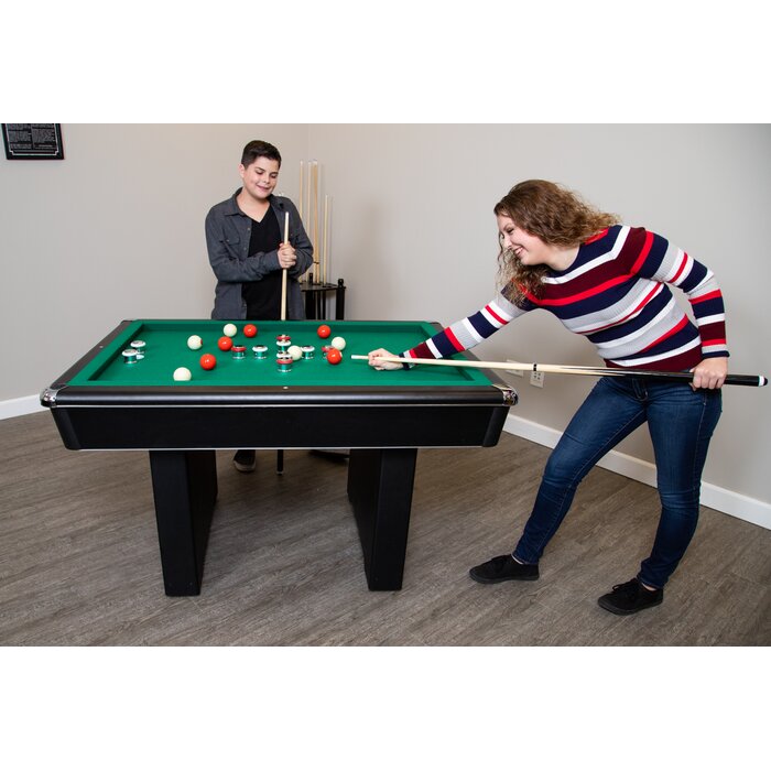 Pool Table Rode Renegade 54-in Bumper Pool Table (Slate) - Black with Green Felt – Best ...